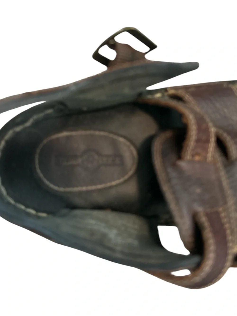 Earth Shoe  Brown Leather Fisherman Sandals Men’s US 12Adjustable
